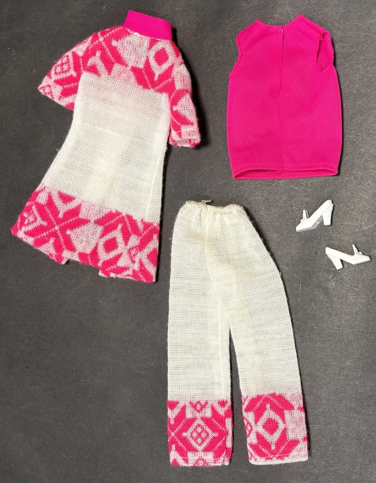 Mattel Vintage 1971-72 Barbie Fun Flakes #3412 Complète Tenue Seule - Photo 4/4