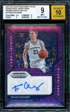Franz Wagner 2021-22 Prizm College Penmanship Prizms Purple Circles #9 BGS 9