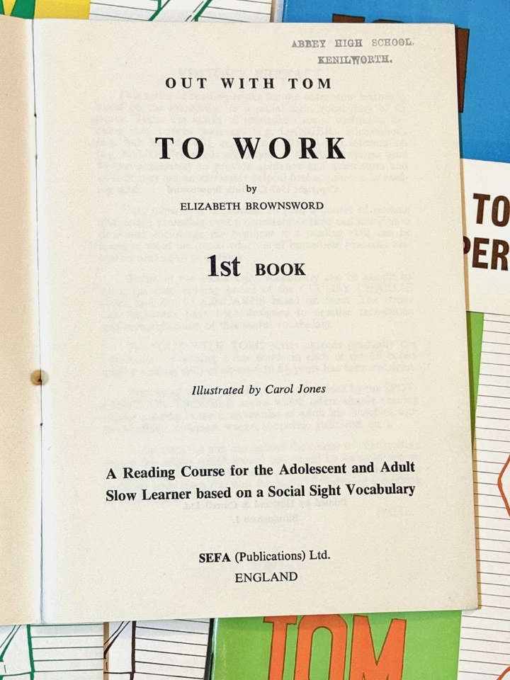 15 x Out With Tom 1960's Educational Reading Course For Slow Readers SEFA - Image 3 of 4