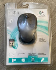 Logitech M315 Wireless USB Optical Scroll Gray Mouse-READ NOTE