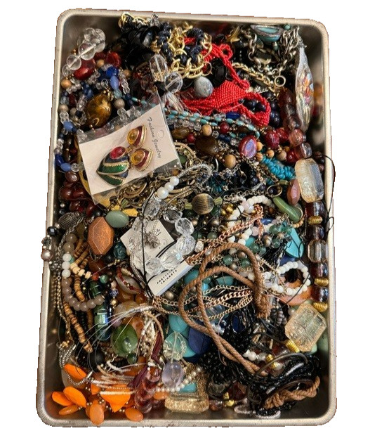 1 Lb of Assorted Jewelry Costume Mystery Resalable All Wearable BUY 3 GET 1 FREE