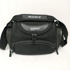 Sony OEM DSLR Camcorder Black Padded Camera Bag Case Pockets Shoulder Strap