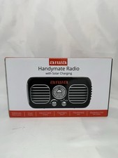 NEW AIWA Handy Mate Radio w/Solar Charging, Fan, Flashlight AI6022-BLK