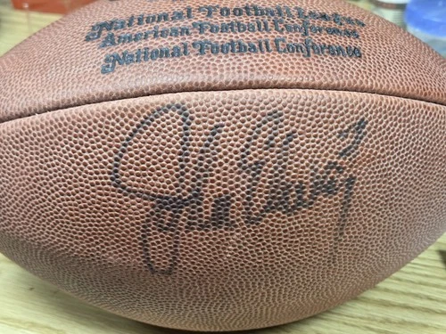 John Elway AUTOGRAPH FOOTBALL SCOREBOARD COA With CASE