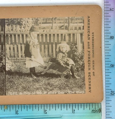 Trip To World's Fair The Start Children Universal Stereoview