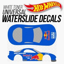 1/64 Scale REDBULL Custom White Toner Universal WaterSlide Decal for Hot