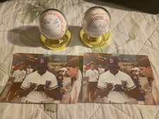 2 Durham Bulls player autographed balls with original photo proof of signatures