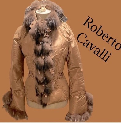 Roberto Cavalli Fox-Trimmed Puffer Jacket