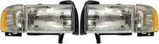Dorman 1590121 Front Driver and Passenger Side Headlight Assembly Kit Compati...