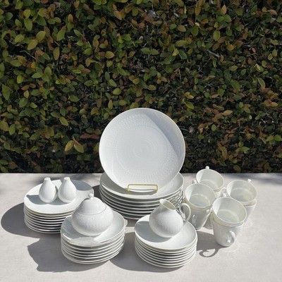 Set Of 46 Pcs Rosenthal Romance White Studio Line Bjorn Wiinblad Bone China  EUC