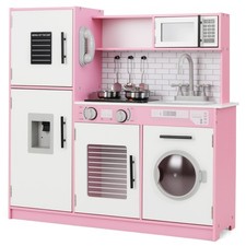 Play Kitchen Toy Set with Oven and Washing Machine Pink