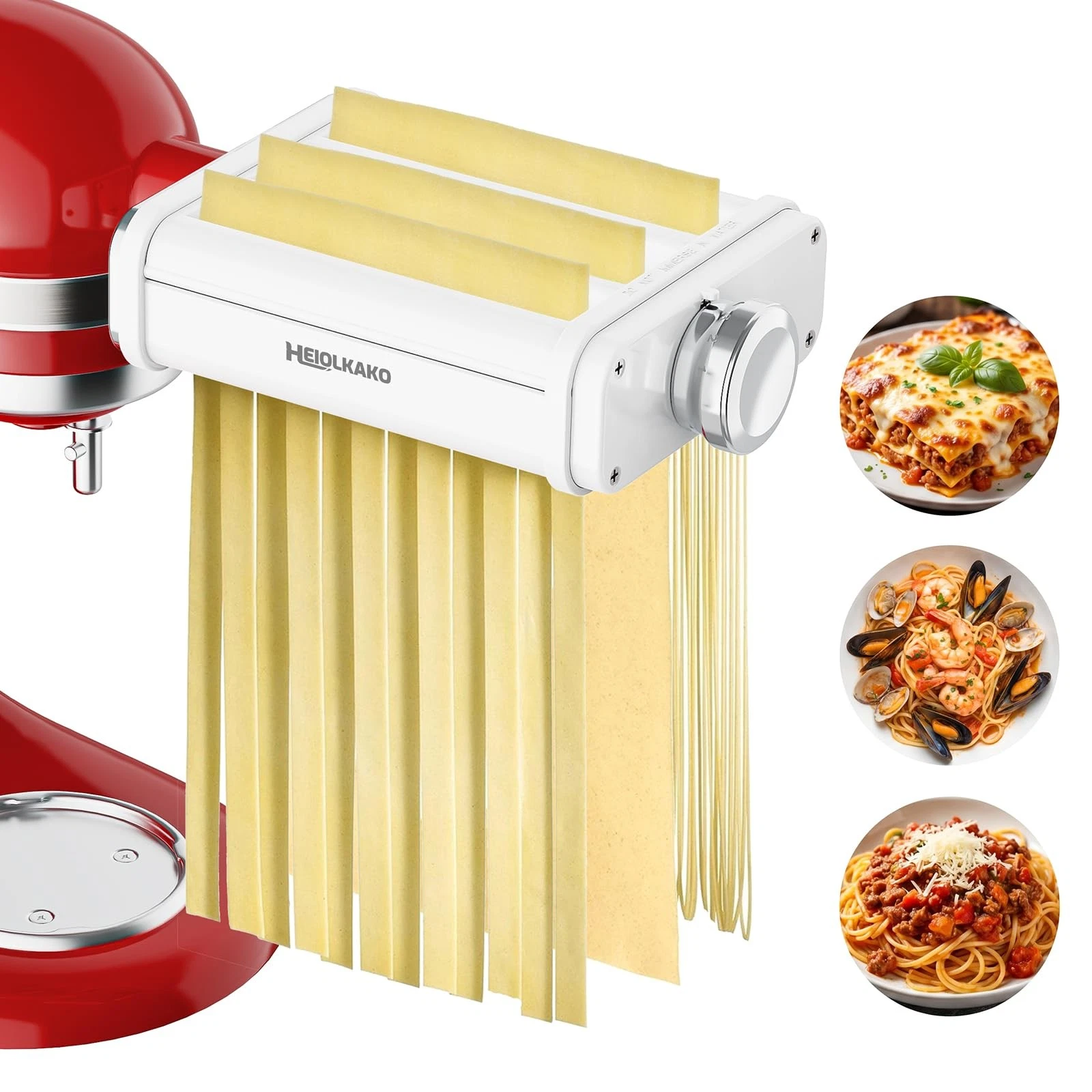 Pasta Attachment for KitchenAid Stand Mixer, 3 in 1 Set Pasta Maker KitchenAi...