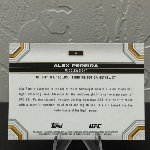 Réfracteur à prisme base UFC chromé 2024 Topps 1 - 200 - COMPLÉTEZ VOTRE SET - PYC - Photo 3/237