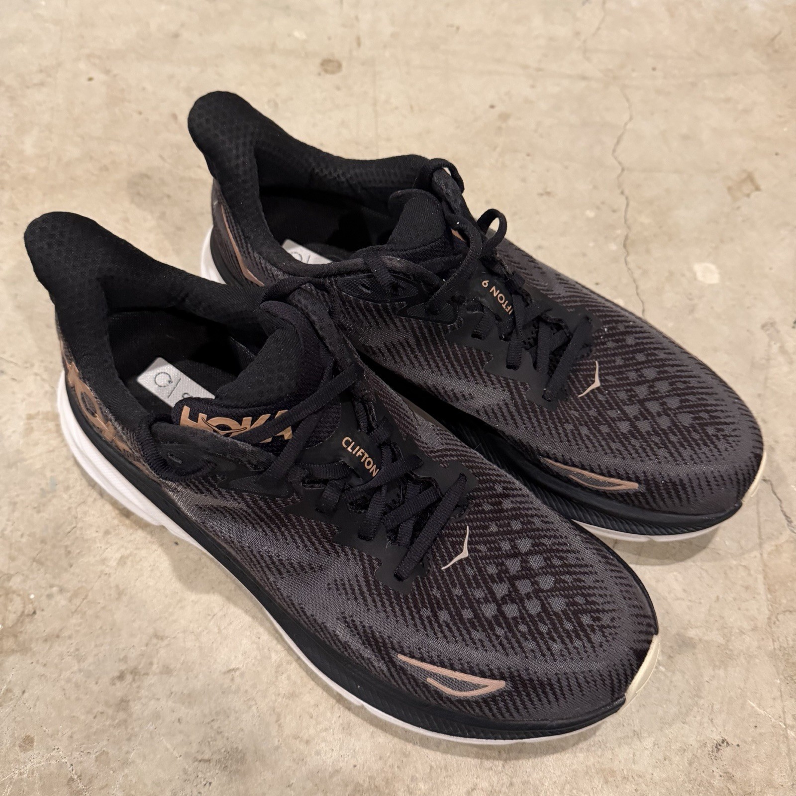 Hoka One One Clifton 9 Blk Rose Running Shoes Women's Size 10B 1127896BRGL thumbnail 2