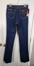 Jordache Jeans Vintage Early 80s Unhemed Raw Indigo Jeans NWT Size 31