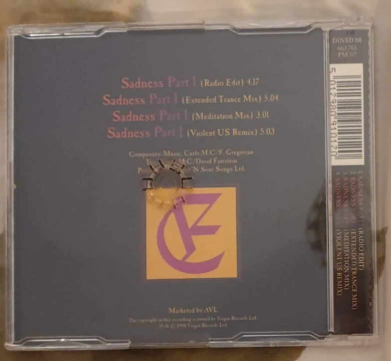 Enigma - Sadness Part 1 - UK CD Single - Image 4 of 4