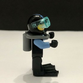Lego 7771 7773 Aqua Raider Aquaraider Diver #6 Black Flippers Minifigure aqu025