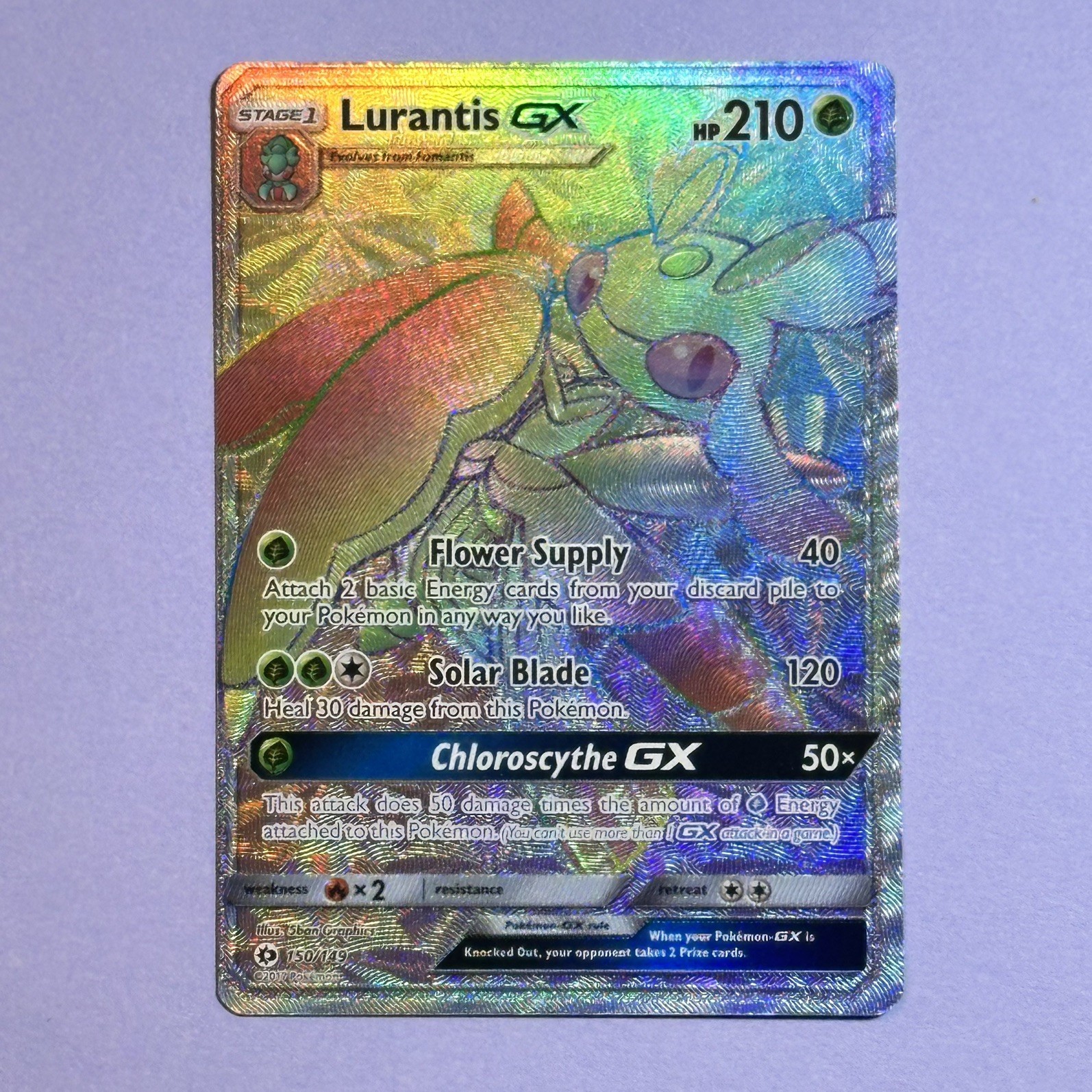 Lurantis GX 150/149 Sun & Moon Base Set Secret Rare Holo - Ungraded NM