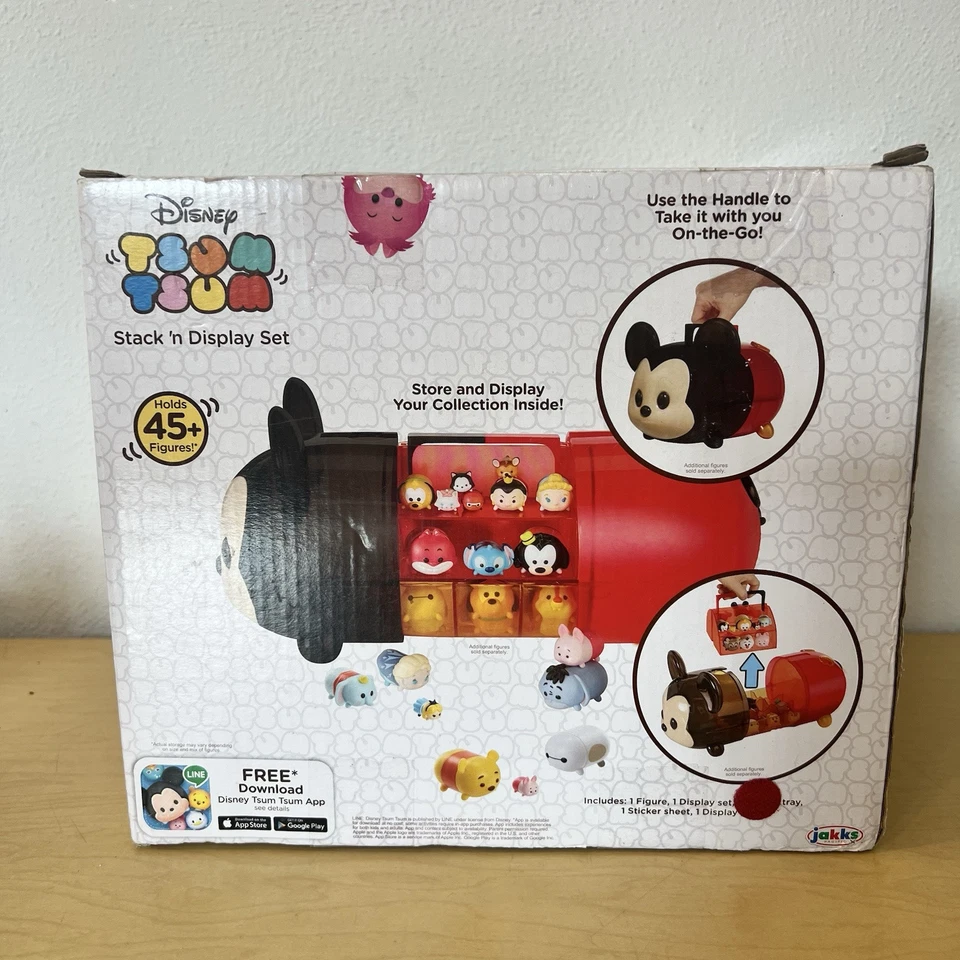 Mickey Mouse Stack N Display Disney Tsum tsum vinilo estuche figura de bonificación Foto 3 de 4