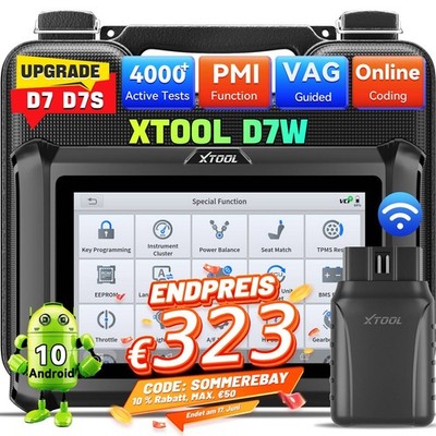USED XTOOL D7W Drahtloses bidirektionales OBD2 Diagnosegerät, ECU-Codierung