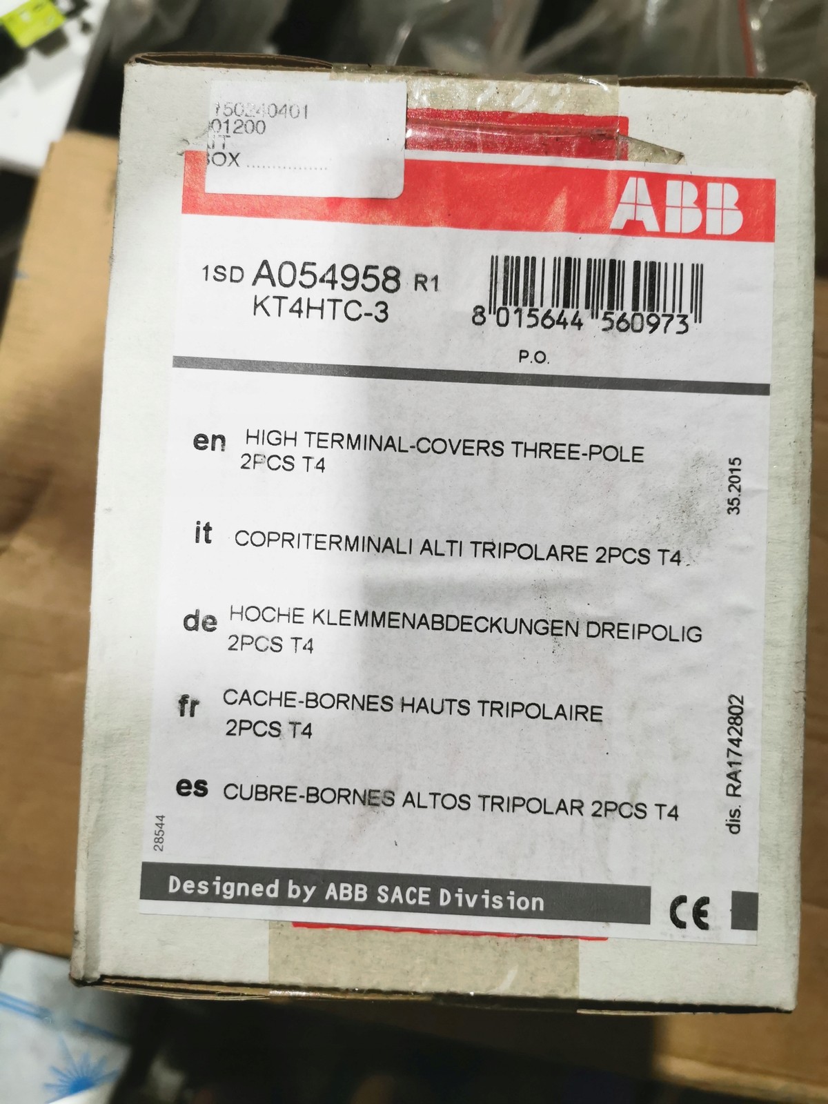 ABB Terminal Cover 1Sda054958r1 KT4HTC-3 2pcs