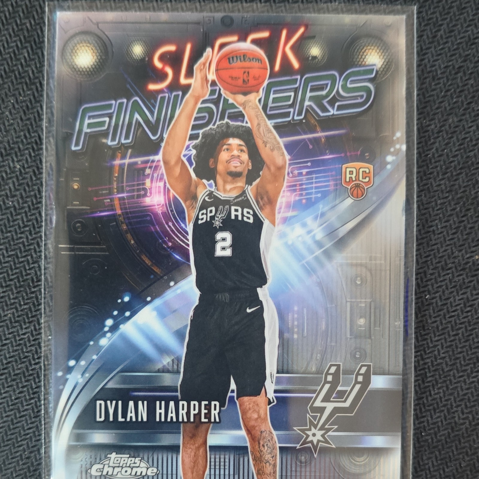 Topps 2025-26 Chrome Dylan Harper  Sleek Finishers Refractor RC Basketball