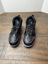 AND1 Girls Athletic Basketball Sneakers Snoes Black High Top Size 2 Pink Blue