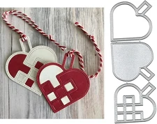 Hearts Tag Pendant Metal Dies Cutting Die Cuts, Hearts Tag Pendant Cutting Dies