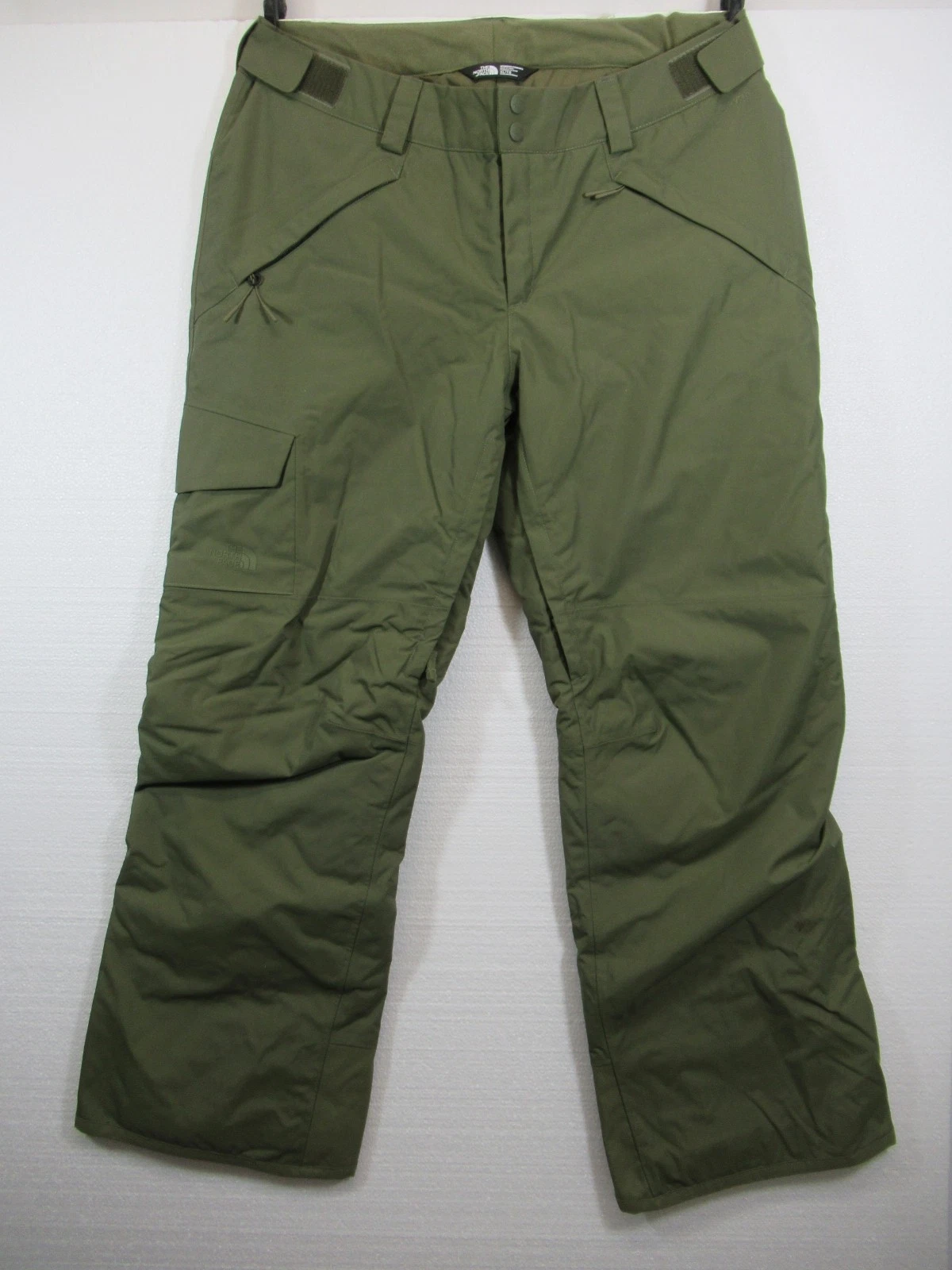 North Face Freedom Insulated Snow Ski Pants Women XL Army Green Nylon nf0a3337