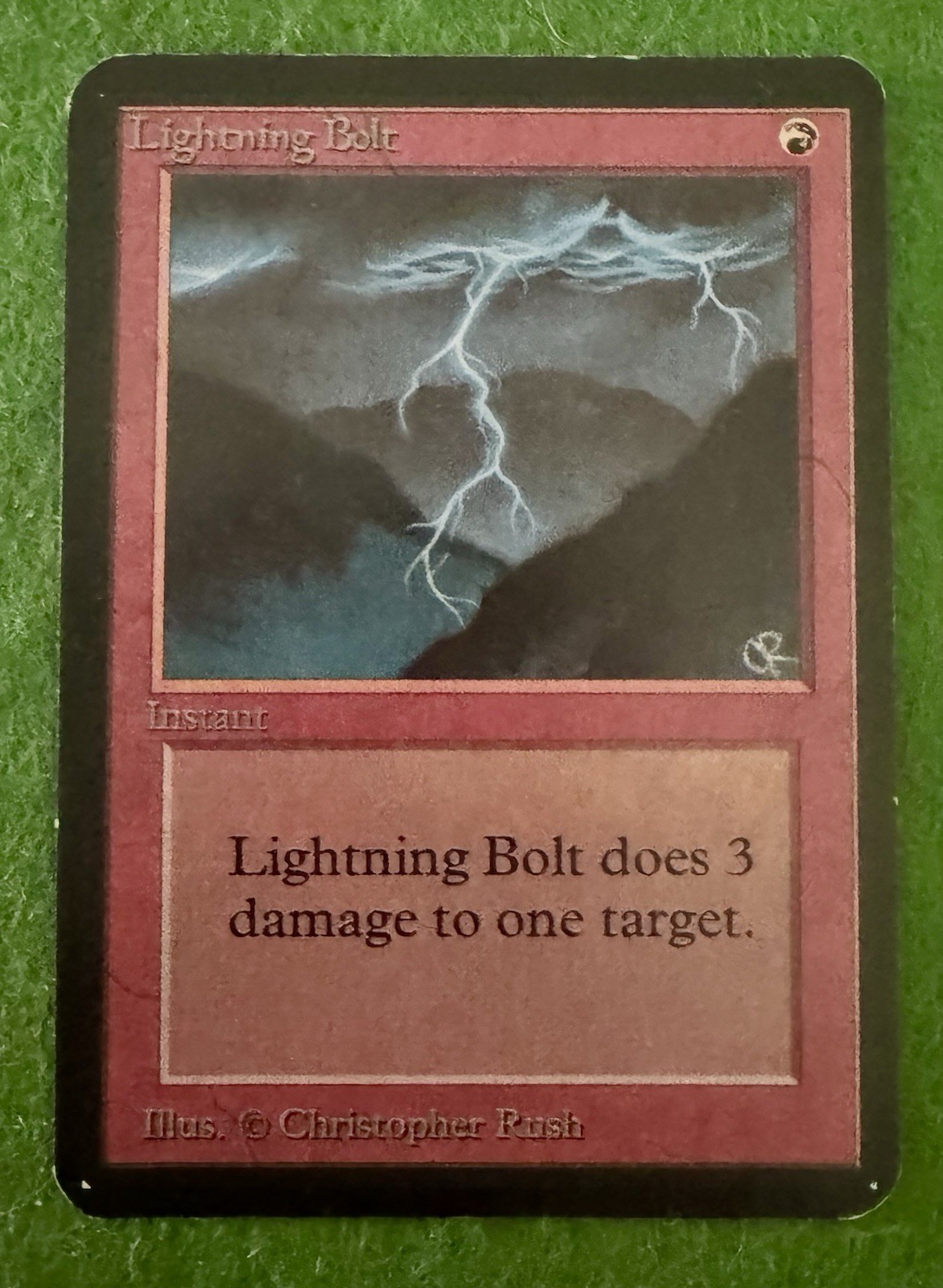 MtG Lightning Bolt Alpha, great condition! (PV-0031)
