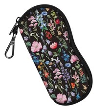 Glasses Case with Carabiner, Ultra Light Portable Neoprene Zipper Sunglasses