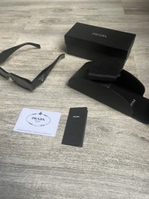 Prada PR17WS 1AB5S0 Black Dark Grey Lens Sunglasses 49mm   Women  s