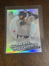 2021 Bowman Chrome Baseball Austin Wells 40 Man Futures Refractor