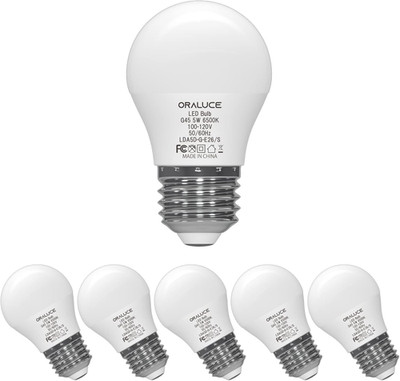 A15 LED Bulb 5 Watts Cool White 6500K,40W Equivalent Table Lamp Bulb, E26 Standa