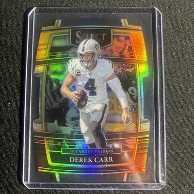 2021 Panini Select - Concourse Derek Carr #21 Black & Gold Prizm Die-Cut