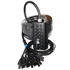 ProX XC-SB244XLR150 150' 24 XLR-F Input to 4 XLR-M Return Stage Box Snake