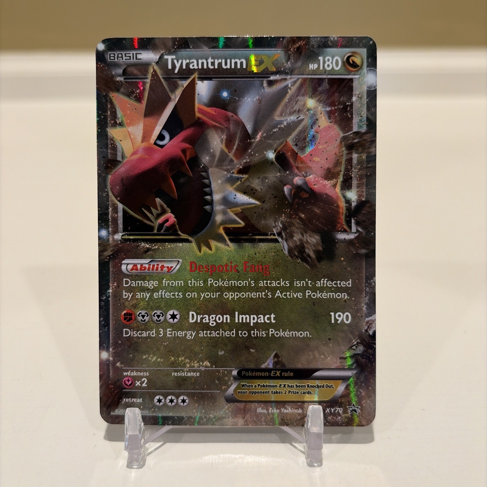 2015 Pokemon Tyrantrum EX Basic HP180 XY70 Black Star Promo