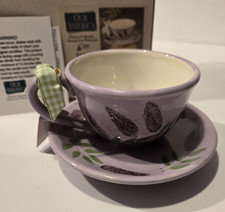 Our America Candle Topper  Stay on Top Lavender Teacup Vintage Retired