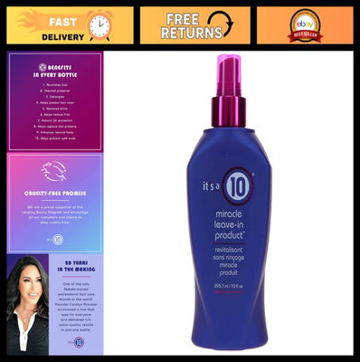 #ad Miracle Leave In Hair Treatment 10 fl. oz Frizz Control Detangler Shine Boo $63.99