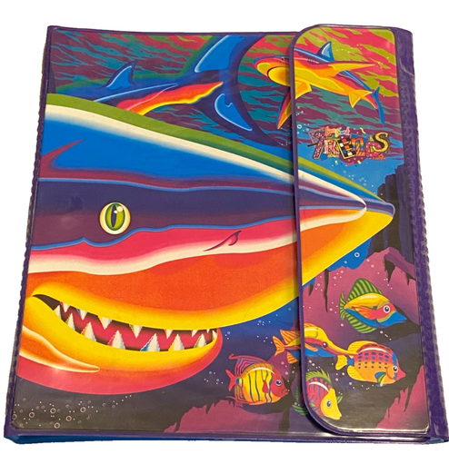 Vintage Lisa Frank Rainbow Shark Trapper Keeper Binder 90s Neon Ocean ...