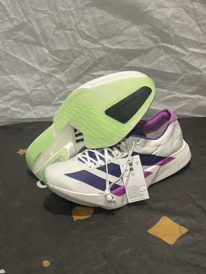 New Men s 11 Adidas Adizero Adios Pro 4 Core White Purple Lime JR1656