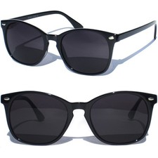 RETRO SUNGLASSES Black Frame Horn Rim Hipster Cool Vintage Style