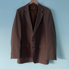 Levi  s Action Suit Blazer Mens 42L Brown Wool Tweed Vintage Retro Sport Coat