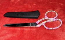 Gingher Designer Series 8" Shears Scissors Retired HTF Pink Green Purple Floral