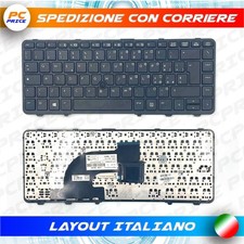TASTIERA PER HP PROBOOK 640 G1 645 G1 CON FRAME NERO E >>POINTSTICK<<