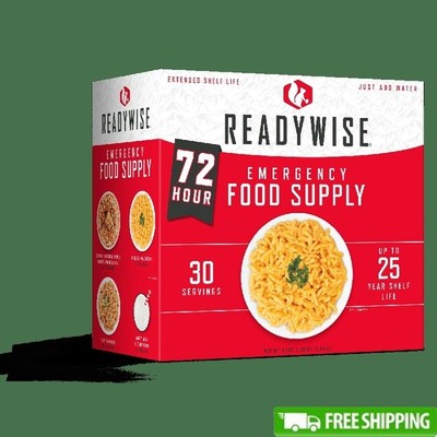 Emergency Food Supply 34 Servings Freeze-Dried Meals 72 Hour Survival Kit New
