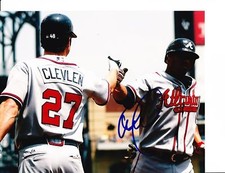 ATLANTA BRAVES YUNEL ESCOBAR SIGNED SCORING 8X10