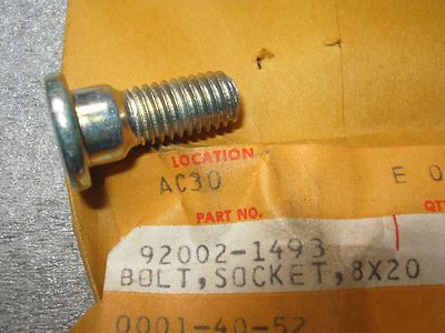 KAWASAKI BRACKET SOCKET BOLT EX250 KL650 ZX/600/750 1985-1994 NOS