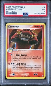 POKEMON CARD CAMERUPT HOLO 4 EX DEOXYS #4 PSA 7