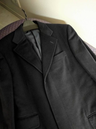 ISAIA 100% Kaschmir Herren Chesterfield Mantel Dark Navy Made in Italy Gr. IT44 - Bild 20 von 24